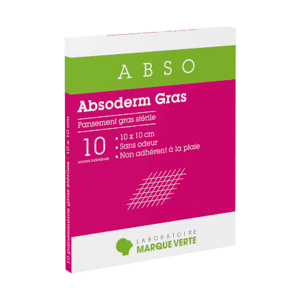 ABSODERM PANS GRAS LMV 10X10CM 10 — Pharmacie Pessac Arago