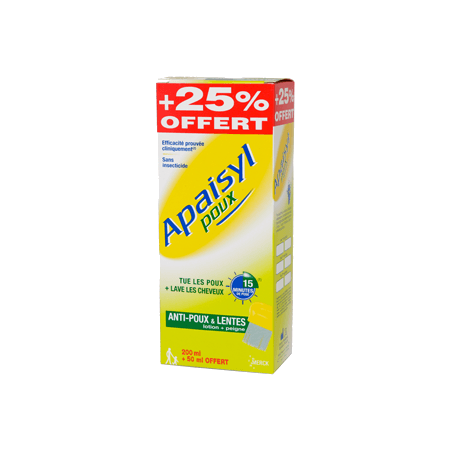 APAISYL POUX Shamp antipoux lente 200ML+50ML OFFER — Pharmacie Centrale de l'Est