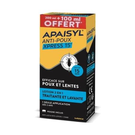 APAISYL XPRESS A/POUX 300ML — Pharmacie Comedie