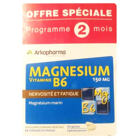 ARKOPHARMA MAGNESIUM B6 GELUL 120 — Pharmacie Carnot