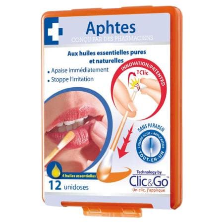 Clic And Go Aphtes Solution Buccale Unidose 12 — Pharmacie porte de la villette