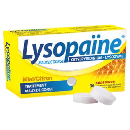 Lysopaine Sans Sucre Comprime A Sucer Miel Citron 18 X2 — Pharmacie entre Deux Guiers