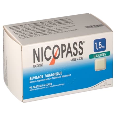 NICOPASS 1,5MG S/S EUCALYP PAST 96