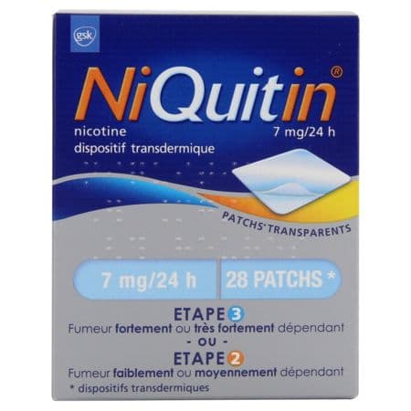 NIQUITIN 7MG/24H D/TRANSD 28. — Pharmacie Villenave Rocade