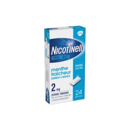 NICOTINELL 2MG GOMME MENTHE S/S 24 — Pharmacie Fellous
