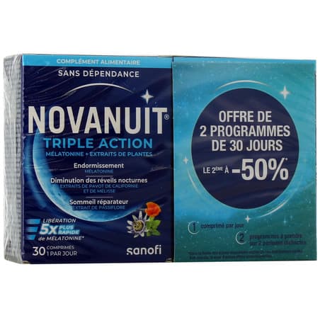 Novanuit Triple Action Comprime 30 Lot2 Offre Promo
