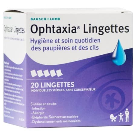 OPHTAXIA LINGETTE HYGIENE/SOIN 20