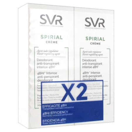 SVR SPIRIAL DEO A/TRANSP CR 50MLX2 — Pharmacie Lafayette Bordeaux