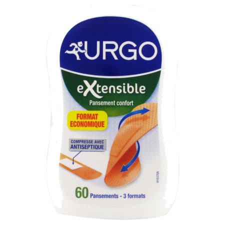 URGO ANTISEPT EXTENSIBLE 60PANS