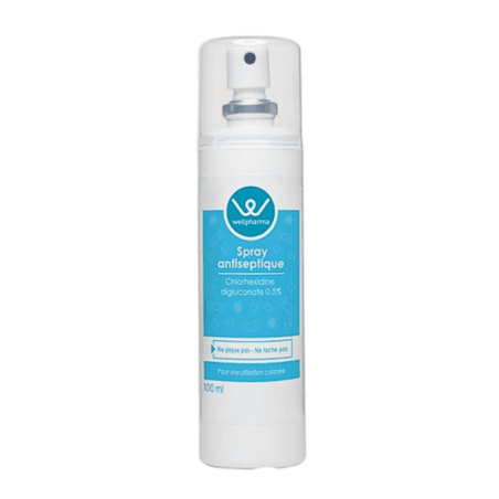 WELLPHARMA SPR ANTISEP CHLOR 100ML — Pharmacie Normande