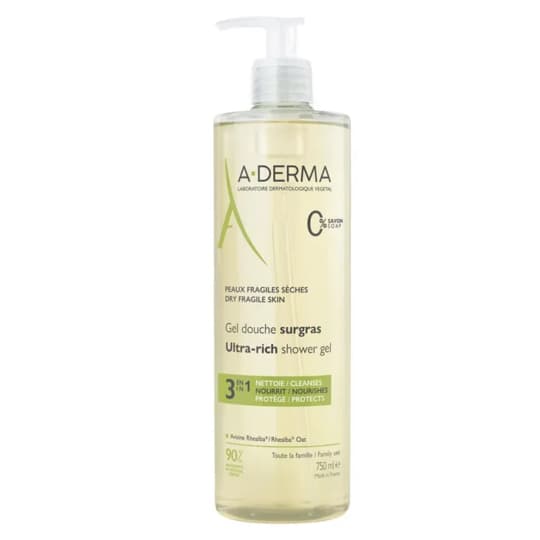 A-DERMA GEL DCH SURGRAS 750ML — Pharmacie Fellous