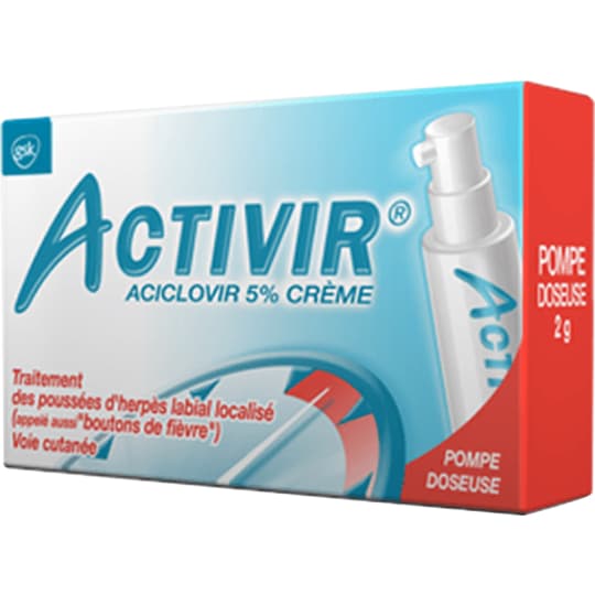 ACTIVIR 5% CR POMPE DOSE 2G — Pharmacie Principal Port-de-Bouc