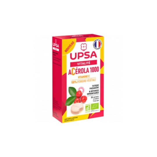 UPSA ACEROLA 1000 BIO CPR CROQ 30 — Pharmacie des Vergnes Clermont-Ferrand