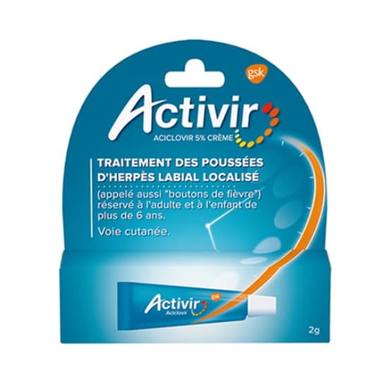ACTIVIR 5% CR TUB 2G — Pharmacie du Grand Vitrolles
