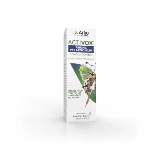 ACTIVOX RHUME PELARGONIUM FL 30ML — Pharmacie des Rives du Cher