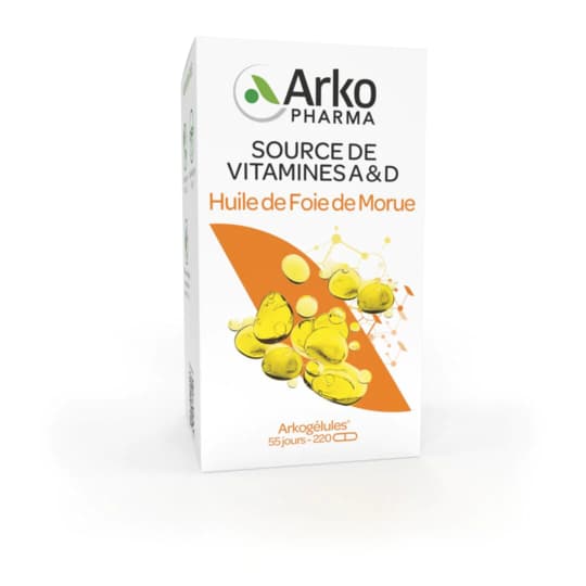 ARKOG HUILE FOIE MOR CAPS 220 — Grande Pharmacie Bastille Faubourg - Apothical - Nexum