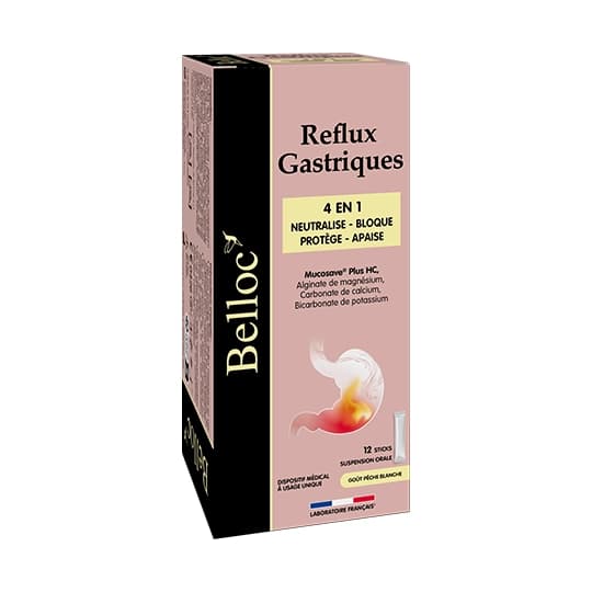 BELLOC REFLUX GASTRIQ STICK 12 — Pharmacie Pharmavance Gambetta
