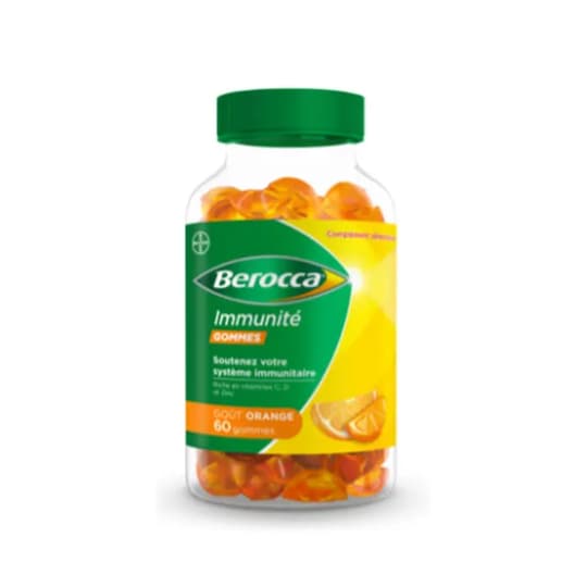 BEROCCA IMMUNITE ORANGE GOMME 60 — Pharmacie Chartreuse