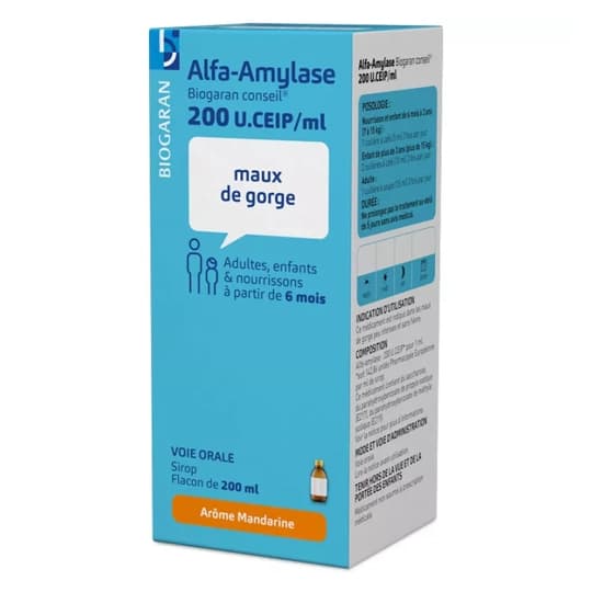 ALFA-AMYLASE BGR 200 U SP 200ML — Pharmacie Des Olivades