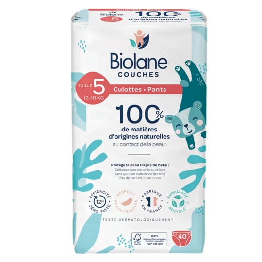 BIOLANE COUCHE CULOTTE ECO T5 X40 — Pharmacie Carnot