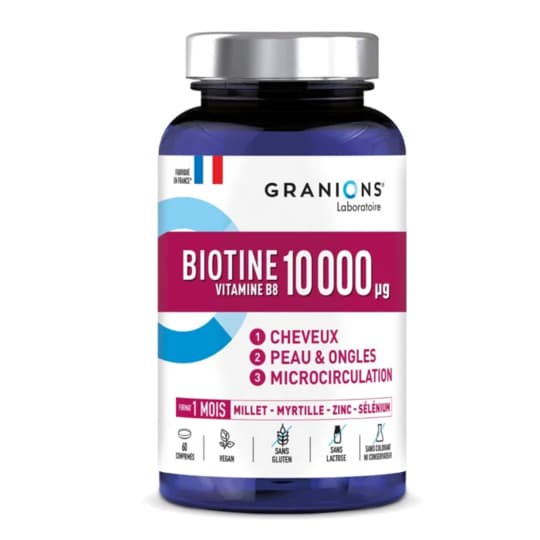 GRANIONS BIOTINE 10 000UG CPR 60 — Pharmacie Guy Môquet