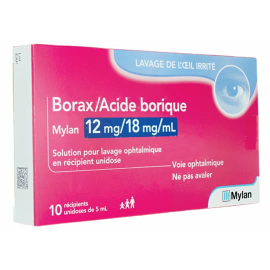 BORAX/AC.BORIQUE VTS SOL OPH 5ML10 — Pharmacie Fellous