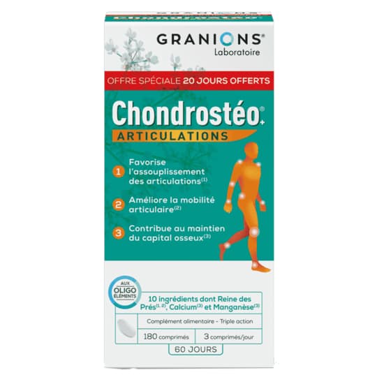 CHONDROSTEO 2 MOIS CPR 180 — Pharmacie des Vergnes Clermont-Ferrand
