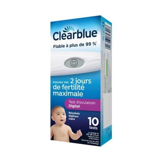 Clearblue test d’ovulation clearblue digital – boite de 10 tests — Pharmacie Fellous