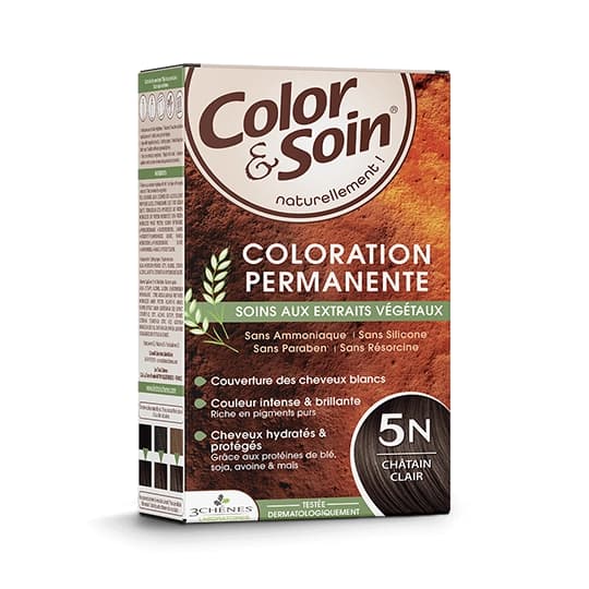 Les 3 chênes color & soin coloration permanente teinte châtain clair - 5n — Pharmacie Pharmagreen Boucicaut