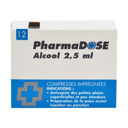 ALCOOL MEDICAL GILB 2,5ML COMP 12 — Pharmacie Pharmavance Le Chesnay