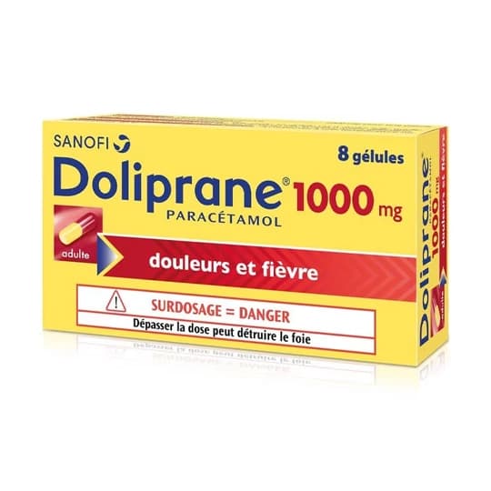 DOLIPRANE 1 000MG GELULE 8 — La Grande Pharmacie du Bac