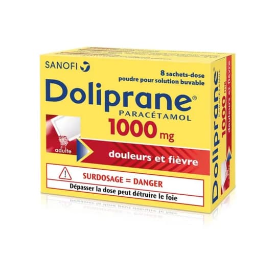 DOLIPRANE 1 000MG SACHET 8 — Pharmacie des Couronneries