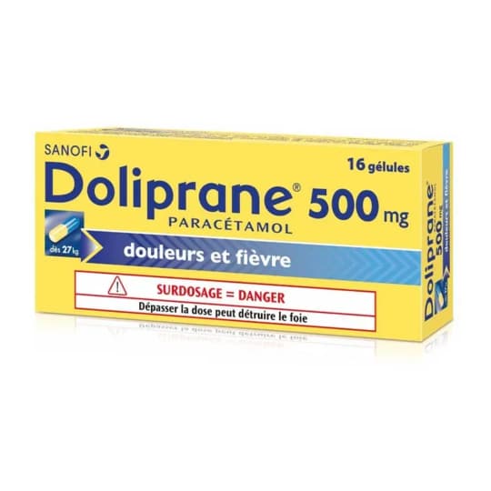 DOLIPRANE 500MG GELULE 16 — Pharmacie La Bonne Mère