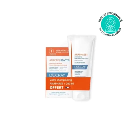 Ducray Anacaps Reactiv Gelule 90 + Shampooing Anaphase 200ml Offert