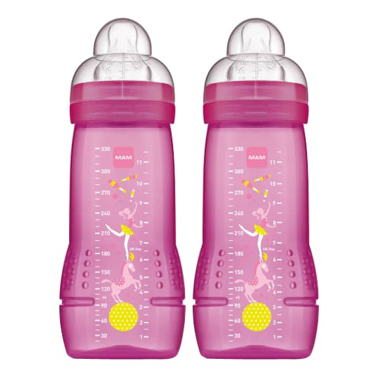 Mam biberon cirque rose 330 ml + cercle rose 330 ml — Pharmacie Pharmagreen Boucicaut