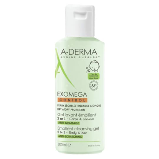 A-DERMA EXOMEGA CONT 2/1 GEL 200ML — Pharmacie Riviera