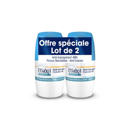 ETIAXIL DEO ROLLON 48H P/SEN50ML2 — Pharmacie Centrale de l'Est