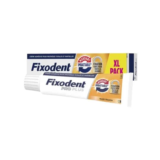 Fixodent Pro Plus Mordant Imbattable Creme Adhesive Pour Prothese Dentaire 60g