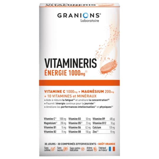 GRANIONS VITAMINERIS ENERGIE EFF30 — Pharmacie du Boulevard - Chalon-sur-Saône