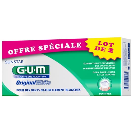 ORIGINAL GUM WHITE TB 75MLX2 — Pharmacie Pharmagreen Boucicaut