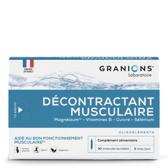 Granions decontractant musclaire buv, 30 ampoules — Pharmacie du Soleil Elsie Santé