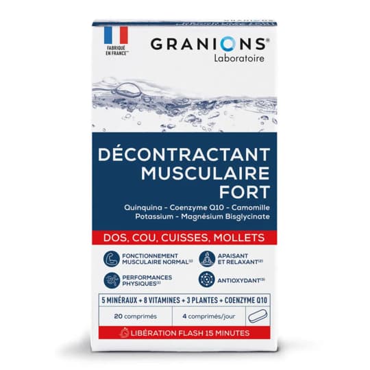 GRANIONS DECONTR MUSC FORT CPR 20 — Pharmacie Guy Môquet