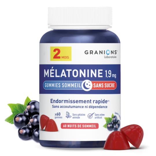 GRANIONS MELATONINE 1,9MG GUMM 60 — Pharmacie Belgrand Tenon