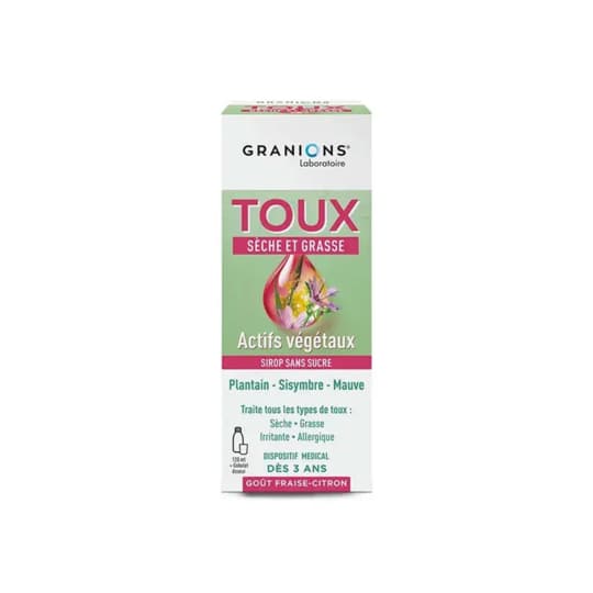 GRANIONS TOUX SECHE GRASSE SP120ML — Pharmacie des Cigales