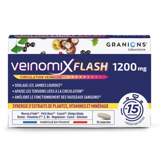 GRANIONS VEINOMIX FLASH CPR 30 — Pharmacie Tasseel