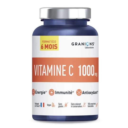 GRANIONS VITAMINE C 1000MG CPR 180 — Pharmacie Guy Môquet
