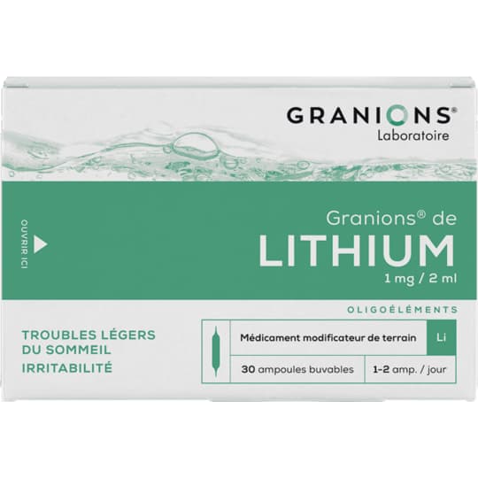 GRANIONS LITHIUM AMP BUV 2ML 30 — Aprium Pharmacie des Colonnes - M'Sika