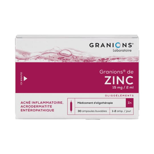 GRANIONS ZINC AMP BUV 2ML 30 — Pharmacie Belgrand Tenon