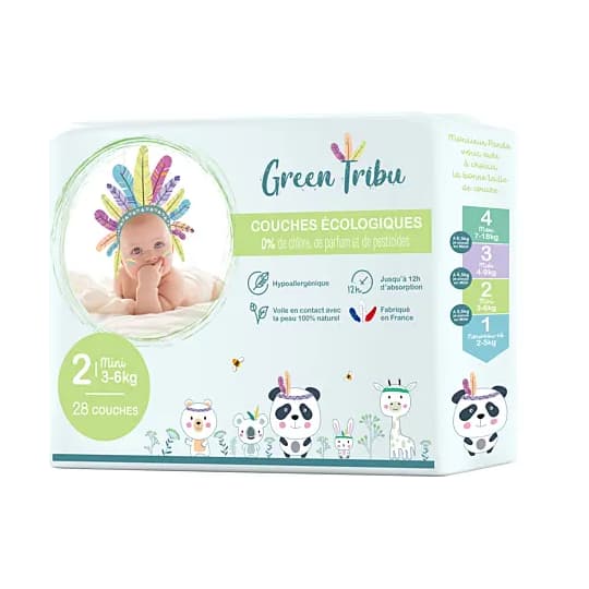 GREEN TRIBU COUCHE 3-6KG T2 28 — Pharmacie Apothical Carré Sénart