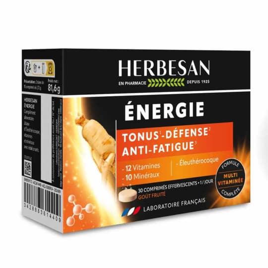 Herbesan Energie Comprime Effervescent 30 — Pharmacie Du Vieil Abreuvoir